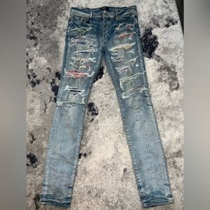 AMiri Jeans ( multi color bandanna) size 36 worn once